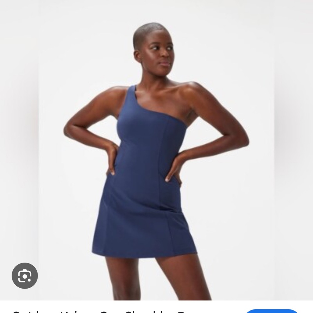 Outdoor Voices One Shoulder Dress Navy